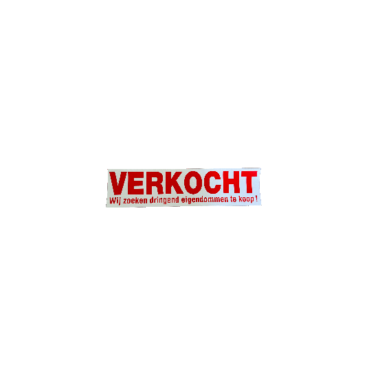 Verkocht Sticker by Immo Nobels