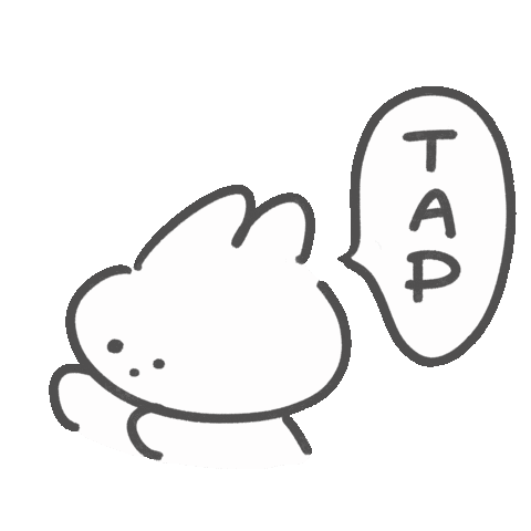 Tap うさぎ Sticker by カホイラストレーション