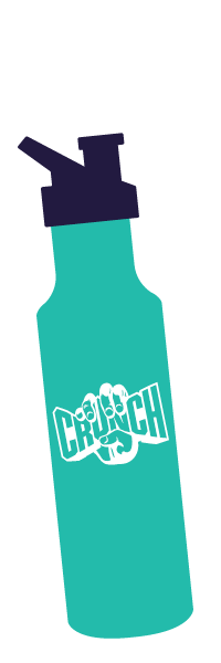 Water Bottle Sticker by Crunch Gym