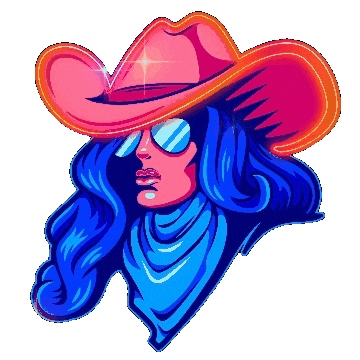 Country Music Cowgirl Sticker by Glowdeo