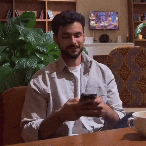 Texting Smile GIF
