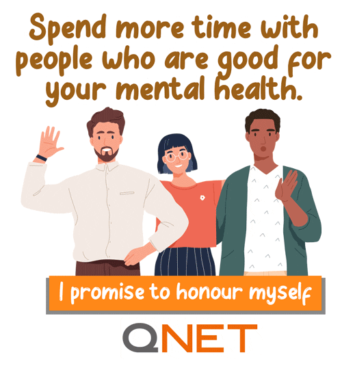 Mental Health Self Care Sticker by QNET Official