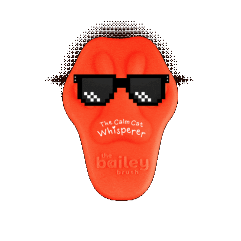 Cat Brush Stay Calm Sticker by BaileyCatCo