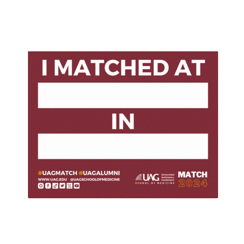 Eras Residency Match Sticker by UAG School of Medicine