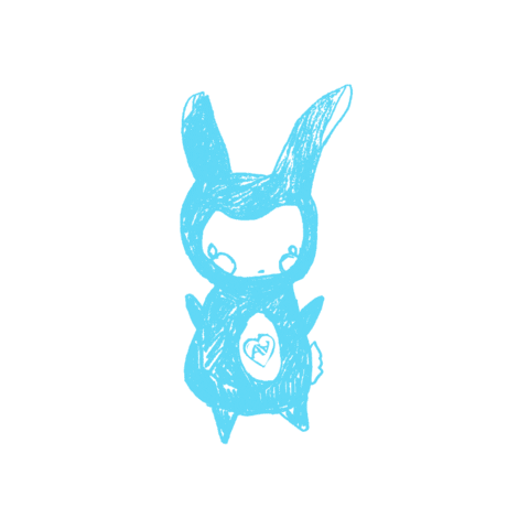 Bunny Looking Sticker by Amenity Ave
