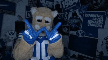 Celebration Win GIF by BYU Cougars