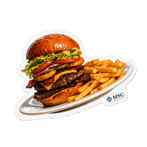 Burger Sticker by MSC Cruises US