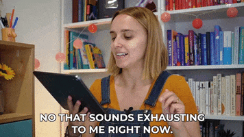 Tired No Thank You GIF by HannahWitton