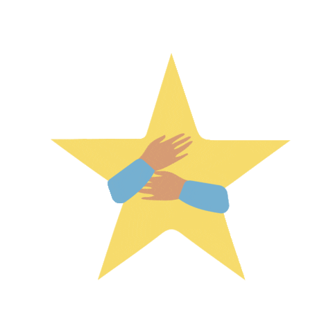 Yellow Star Hug Sticker by Council of the European Union