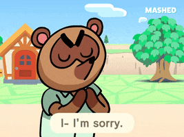 Sorry Animal Crossing GIF by Mashed