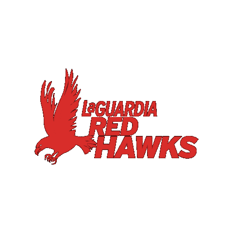 Red Hawks School Mascot Sticker by LaGuardia Community College