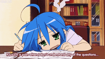 Studying Lucky Star GIF