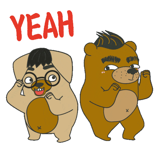 Happy Oh Yeah Sticker by Dinest for iOS & Android | GIPHY