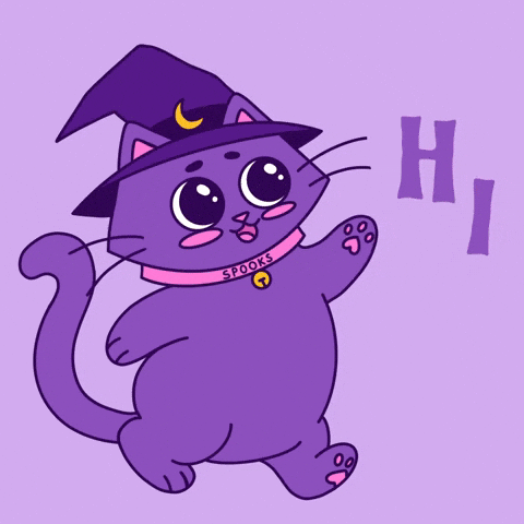 Witch Hello GIF by Spooks The Cat