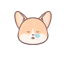 Tired Welsh Corgi Sticker