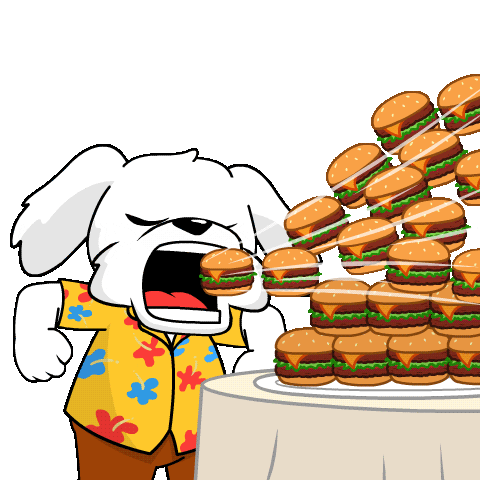 Hungry Burger Sticker by BoDoggos