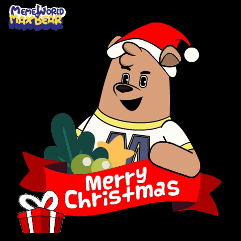 Merry Christmas GIF by Meme World of Max Bear