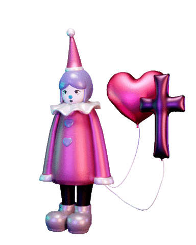 Heart 3D Sticker by petitecherry