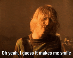 Kurt Cobain Smile GIF by Nirvana