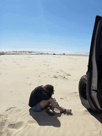 Tired Beach GIF by Hawaii Swim and Dive