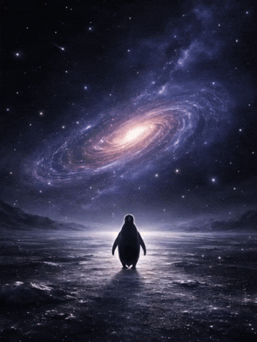 Space Penguin GIF