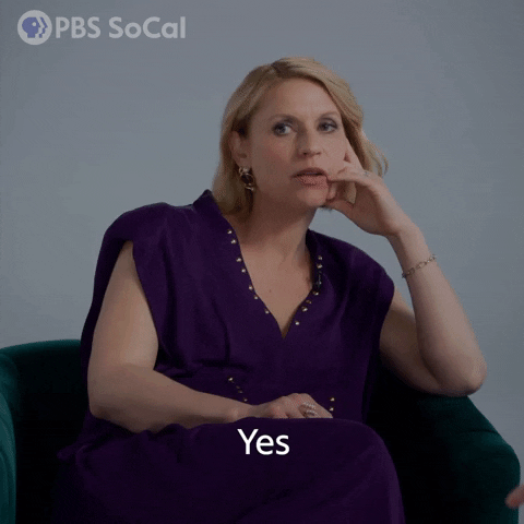Claire Danes Yes GIF by PBS SoCal