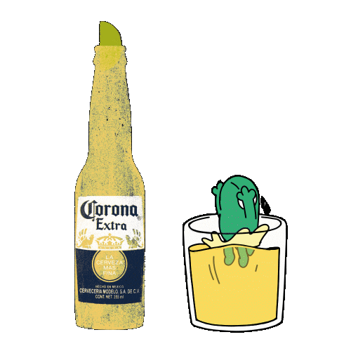 Cheers Corona Sticker by Incrediville