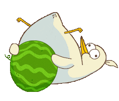 Chicken Watermelon Sticker by BadTimeStories