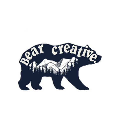 Bear creative. Sticker