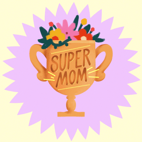 super mom trophy thank you gif