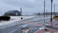 Winter Storm Surge Causes Coastal Flooding in York, Maine