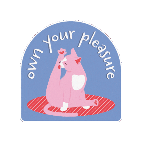 Cat Self Care Sticker by The Pill Club