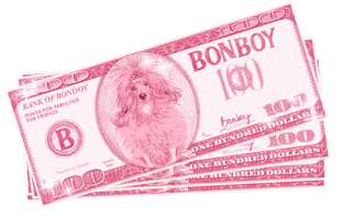 Toy Poodle Money Sticker