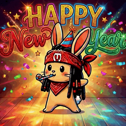 Celebrating Happy New Year GIF