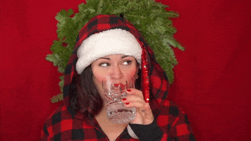 Christmas Drinking GIF by Christine Gritmon