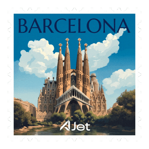 Sagrada Familia Barcelona Sticker by AJet