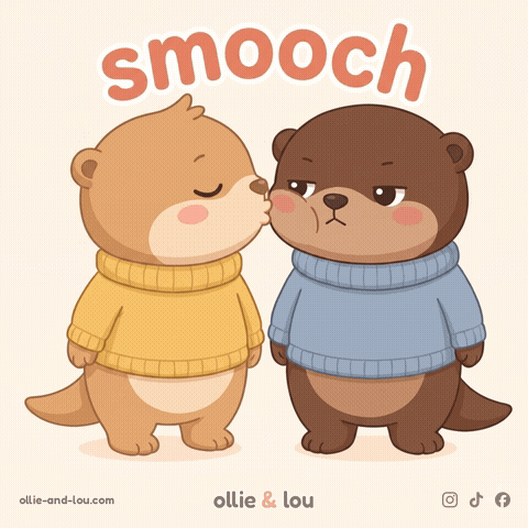 Love You Kiss GIF by Ollie & Lou