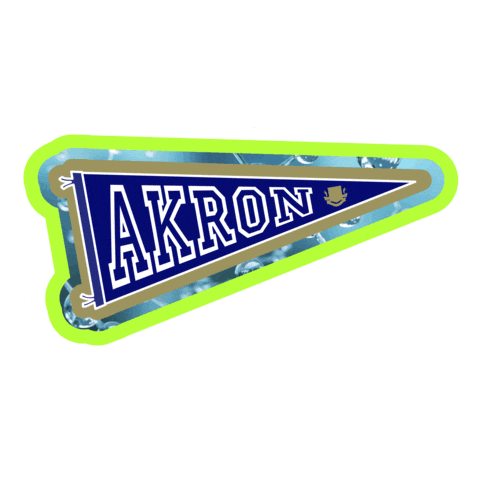 Akron Zips Ua Sticker by The University of Akron