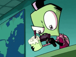 Staring Invader Zim GIF