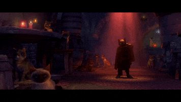 apixelpixie puss in boots dance fight cat cantina GIF