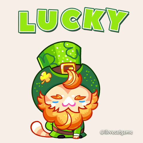 St Patricks Day Cat GIF by Mino Games
