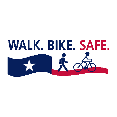 Sticker by Walk. Bike. Safe. Texas