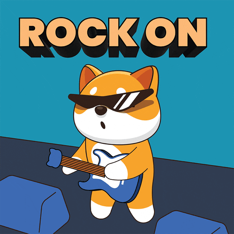 Rock On Party GIF by Baby Doge Coin
