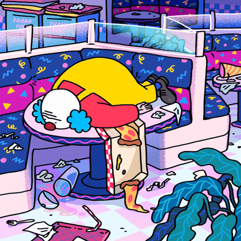 Clown I Give Up GIF by luckycavity