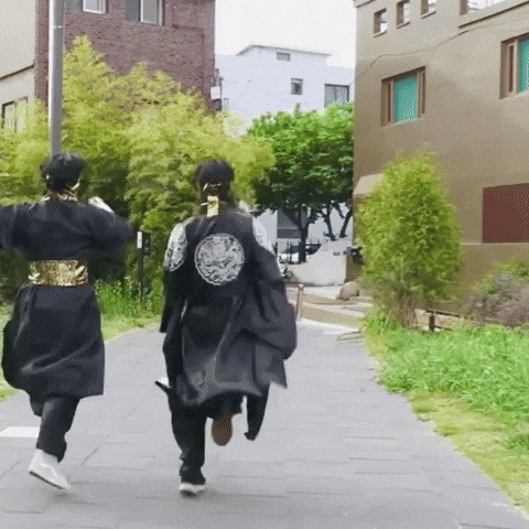 Excited Running GIF