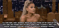ariana grande no tears left to cry GIF by The Tonight Show Starring Jimmy Fallon