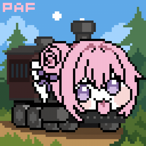 Choo Choo Pixel Art GIF