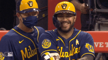 Pointing At You Omar Narvaez GIF by Milwaukee Brewers