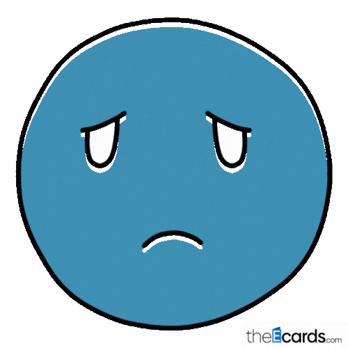Sad Miss You Sticker by TheEcards.com