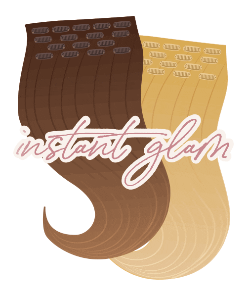 Glam Seamless Hair Extensions Sticker